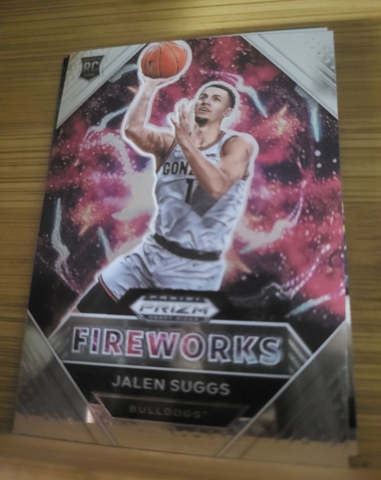 2021-22 Panini Prizm Draft Picks Fireworks #3 Jalen Suggs — front