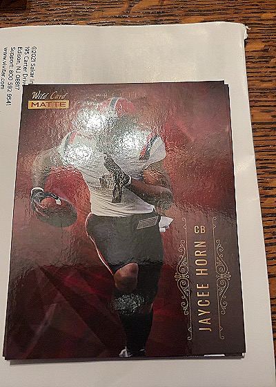 2021 Wild Card Matte #CB Jaycee Horn — front