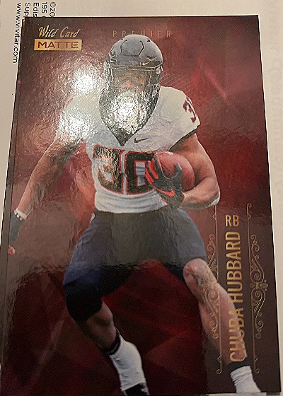 2021 Wild Card Matte #MBC-60 Chuba Hubbard — front