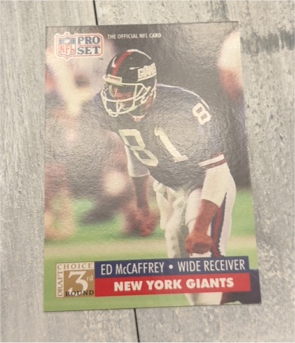 1991 Pro Set #812 Ed McCaffrey — front