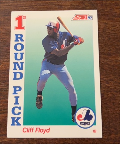 1992 Score #801 Cliff Floyd — front