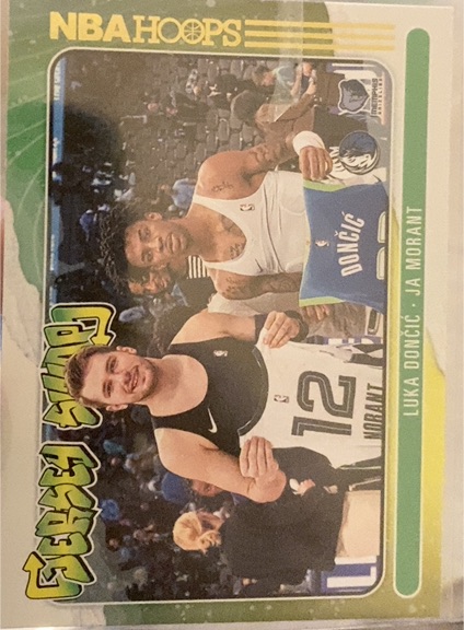2020-21 Panini NBA Hoops #7 Luka Doncic Ja Morant Jersey Swap — front