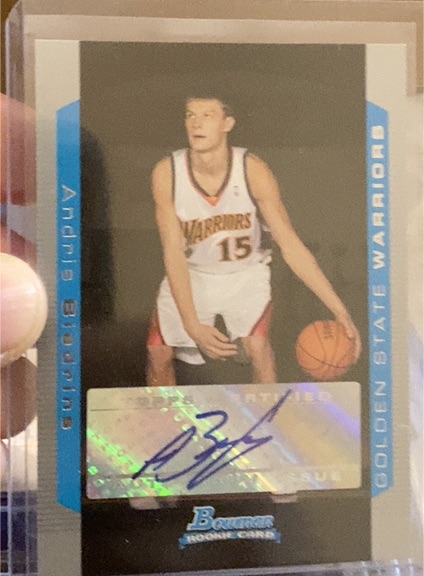 2004-05 Bowman Chrome #147 Andris Biedrins — front