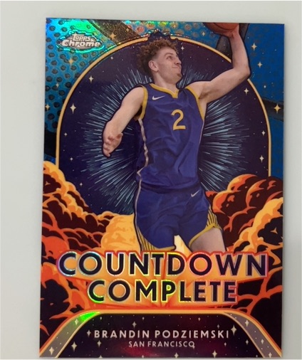 2024-25 Topps Chrome #CC-7 Brandin Podziemski Countdown Complete — front