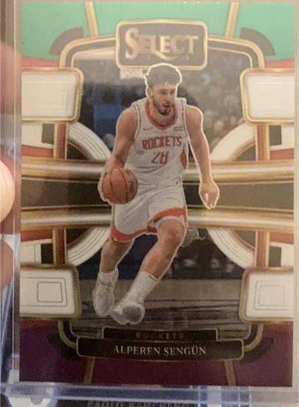 2023-24 Panini Select #13 Alperen Sengun Green White Purple Prizm — front