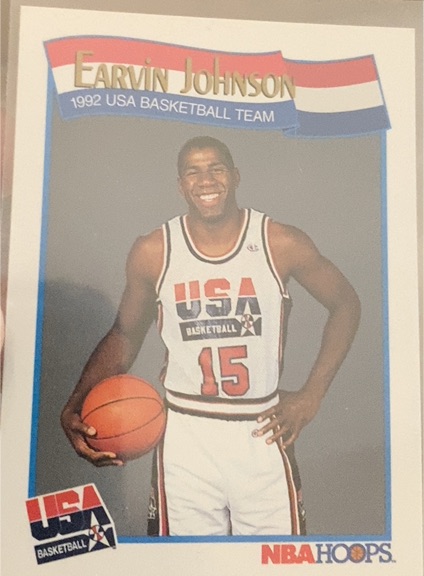 1991-92 Hoops #578 Earvin Johnson USA Basketball — front