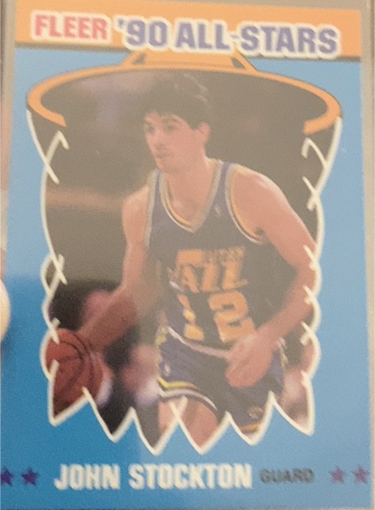 1990-91 Fleer #9 John Stockton All-Stars — front