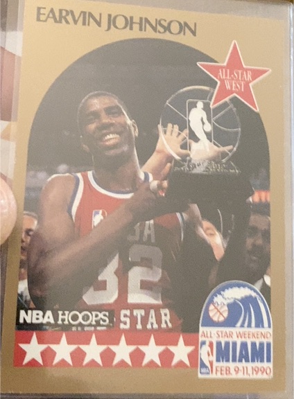 1990 Hoops #18 Earvin Johnson All-Star West — front