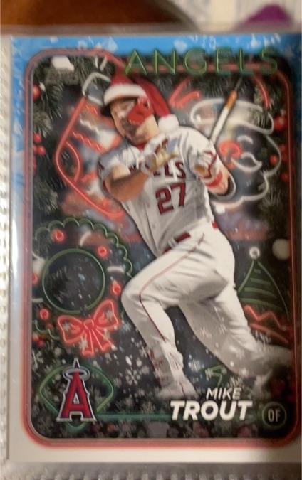 2024 Topps Holiday #H27 Mike Trout — front