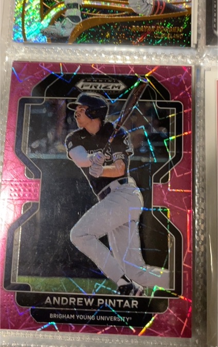 2022 Panini Prizm Draft Picks Pink Velocity Prizm #PDP138 Andrew Pintar — front