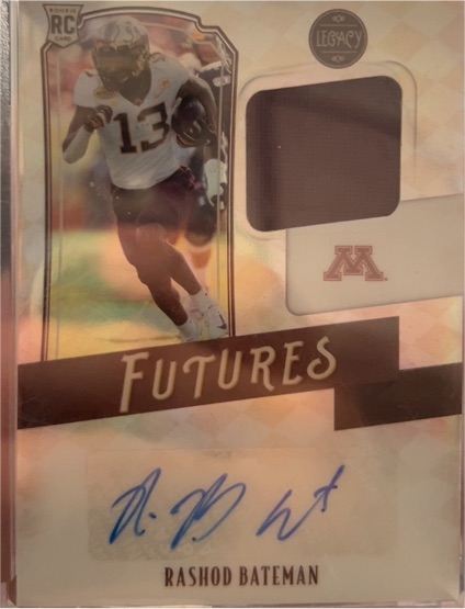 2021 Panini Legacy Futures Patch Autographs Rashod Bateman — front