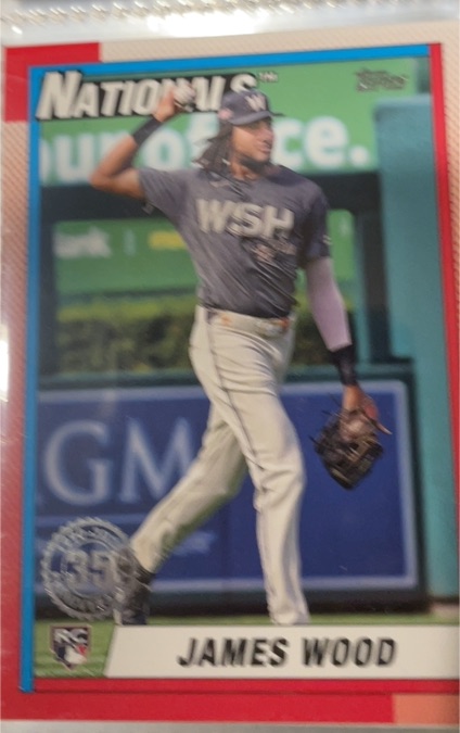 2025 Topps Series 1 1990 Topps Baseball 35th Anniversary #T90-39 James Wood — front