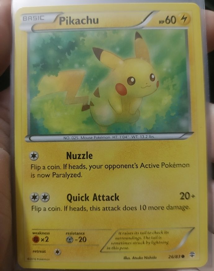 2016 Pokémon XY Generations #26 Pikachu — front
