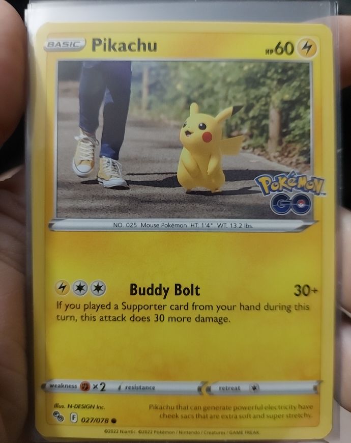 2022 Pokémon TCG Pokemon GO #027 Pikachu — front