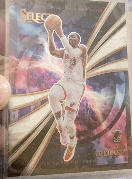 2022-23 Panini Select #11 Bam Adebayo Thunder Lane Miami Heat — front