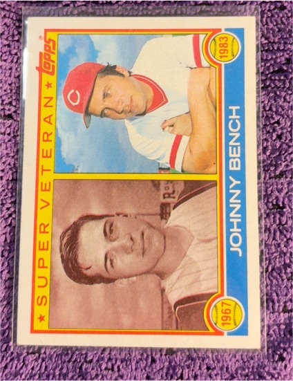 1983 Topps #61 Johnny Bench Super Veteran — front