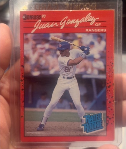 1990 Donruss #33 Juan Gonzalez Rated Rookie — front