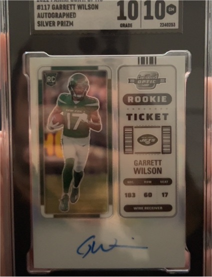 2022 Panini Contenders Optic #117 Garrett Wilson Rookie Ticket — front