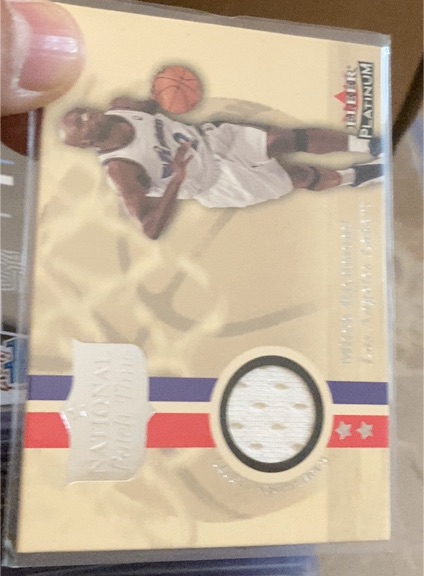 2001 Fleer Platinum National Patch Time # Mike Miller — front
