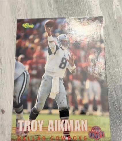 1995 Classic NFL Rookies #109 Troy Aikman Dallas Cowboys — front