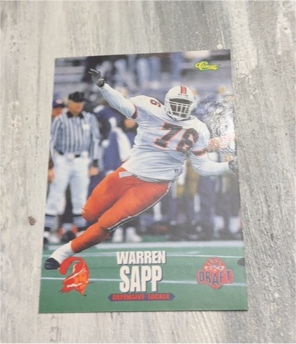 1995 Classic NFL Draft #12 Warren Sapp — front