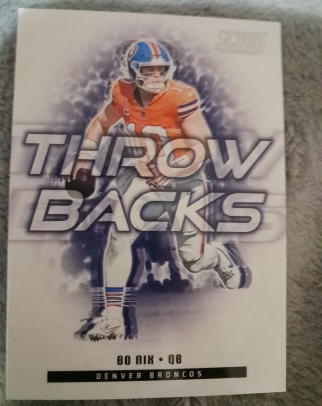 2025 Panini Score Throw Backs #6 Bo Nix — front