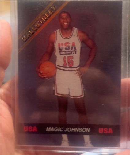 1992 Ballstreet #5 Magic Johnson USA Olympic Basketball Card — front