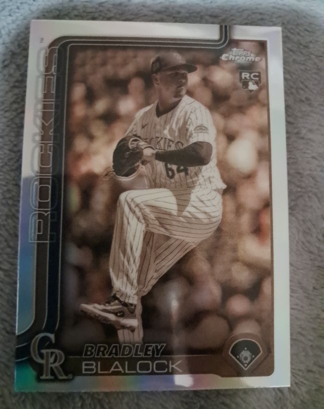 2025 Topps Chrome #161 Bradley Blalock Rookie Colorado Rockies — front