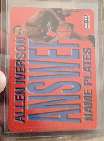 1999-00 Skybox NBA Hoops Name Plates #2NP Allen Iverson — front