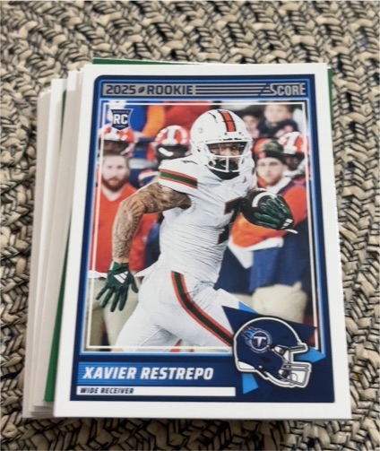 2025 Panini Score #6 Xavier Restrepo — front