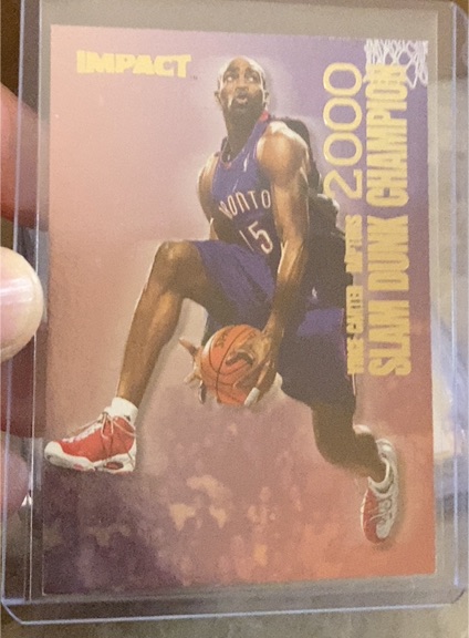 2000 Fleer Impact Vince Carter Slam Dunk Champion — front