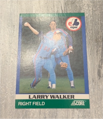 1991 Score Rising Star #21 Larry Walker — front