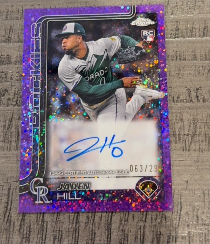 2025 Topps Chrome #RA-JH Jaden Hill — front