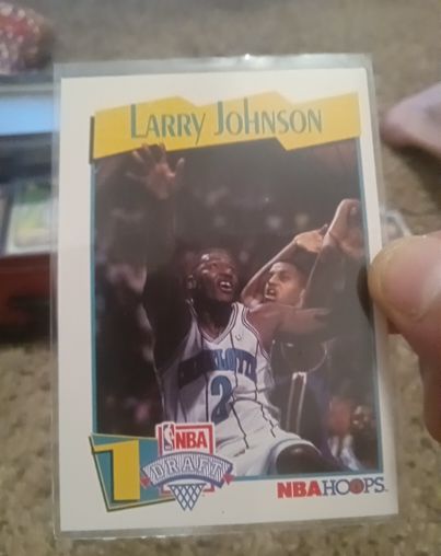 1991-92 NBA Hoops #47 Larry Johnson — front