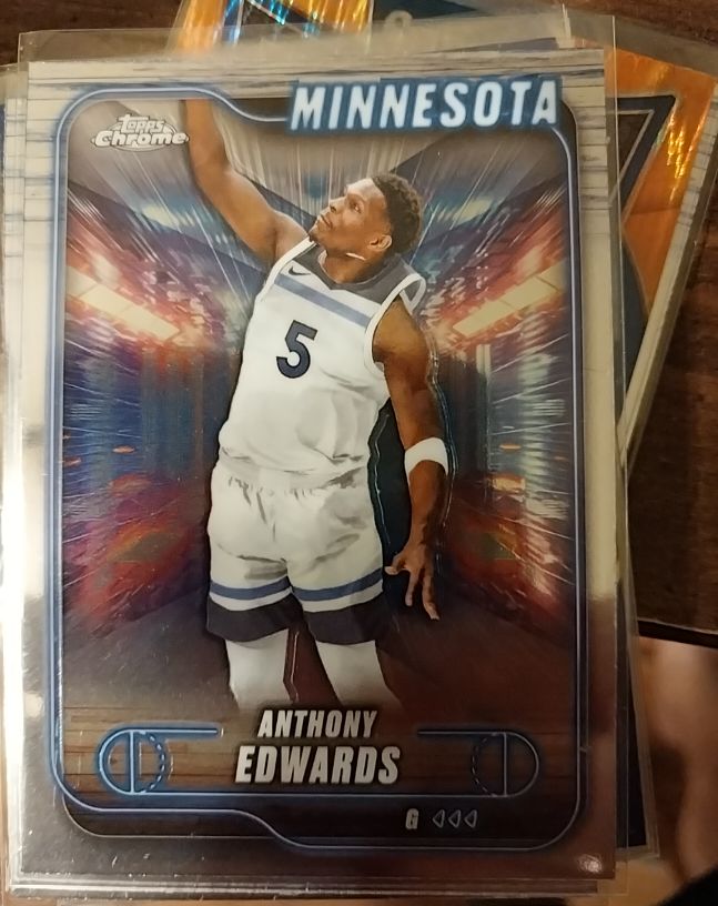 2024-25 Topps Chrome #77 Anthony Edwards — front