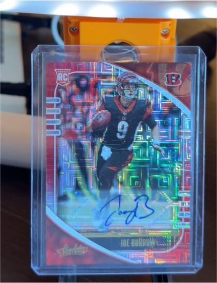 2020 Panini Absolute Red Squares Rookie Auto #RC Joe Burrow — front