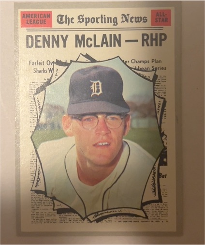 1969 Topps #300 Denny McLain — front