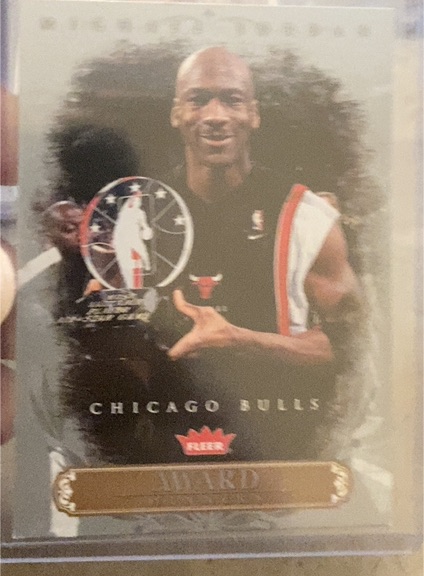 1997 Fleer Michael Jordan Award Card — front
