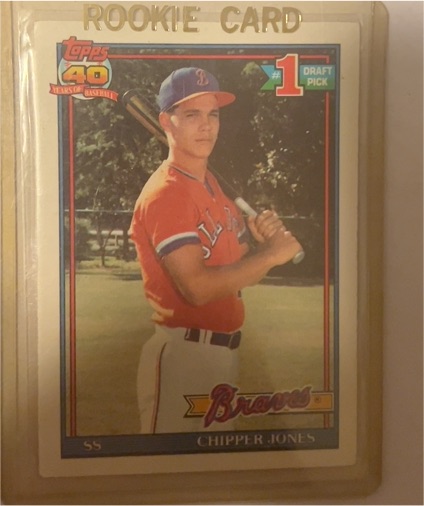 1991 Topps #1 Chipper Jones — front