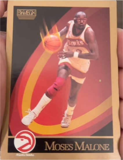 1990 SkyBox #1 Moses Malone — front