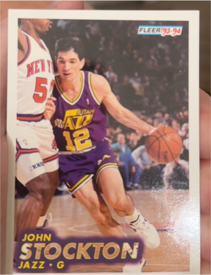 1993 Fleer #12 John Stockton — front