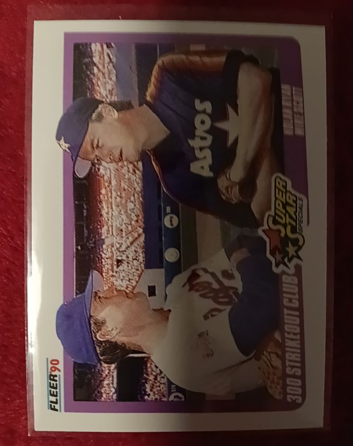 1990 Fleer #300 Strikeout Club Nolan Ryan & Fernando Valenzuela — front