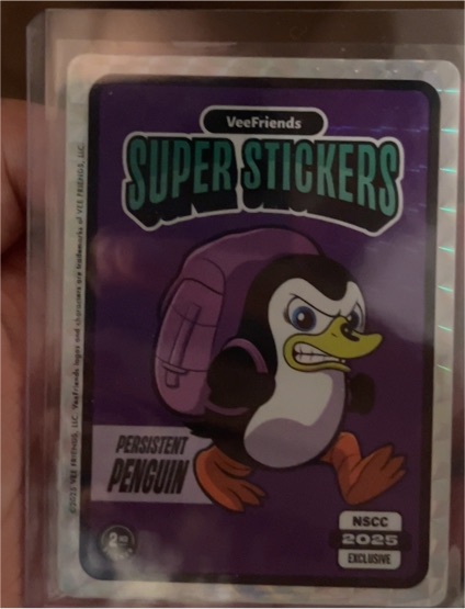 2025 VeeFriends Super Stickers #2 Persistent Penguin — front