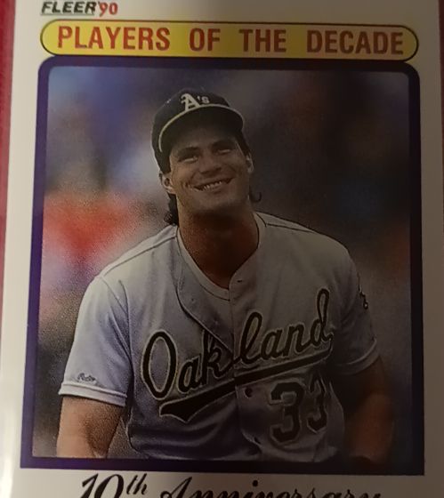 1990 Fleer Players of the Decade Mark McGwire — front