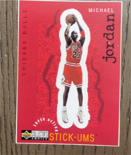 1994 Upper Deck Collector's Choice Stick-Ums #ST-1 Michael Jordan — front