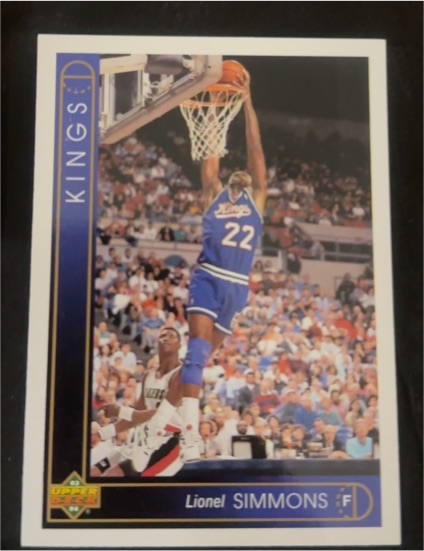 1990 Upper Deck #F Lionel Simmons — front