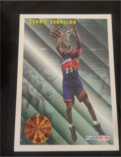 1993-94 Fleer #League Leader Cedric Ceballos — front