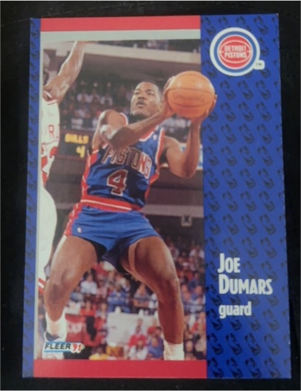 1991 Fleer #19 Joe Dumars — front