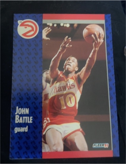 1991 Fleer #91 John Battle — front
