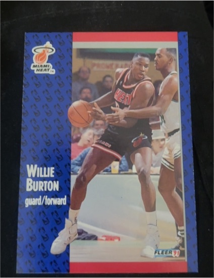 1991 Fleer #91 Willie Burton — front
